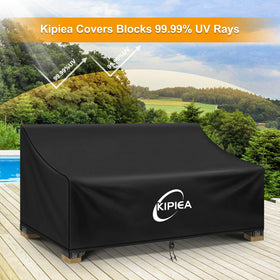 Kipiea patio cover includes a storage bag for neat storage when not in use