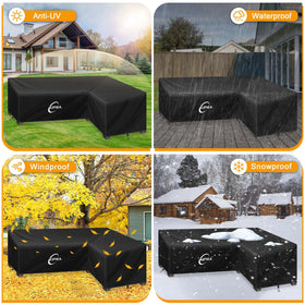 Kipiea l-shaped cover cleans easily with a rinse and air dry