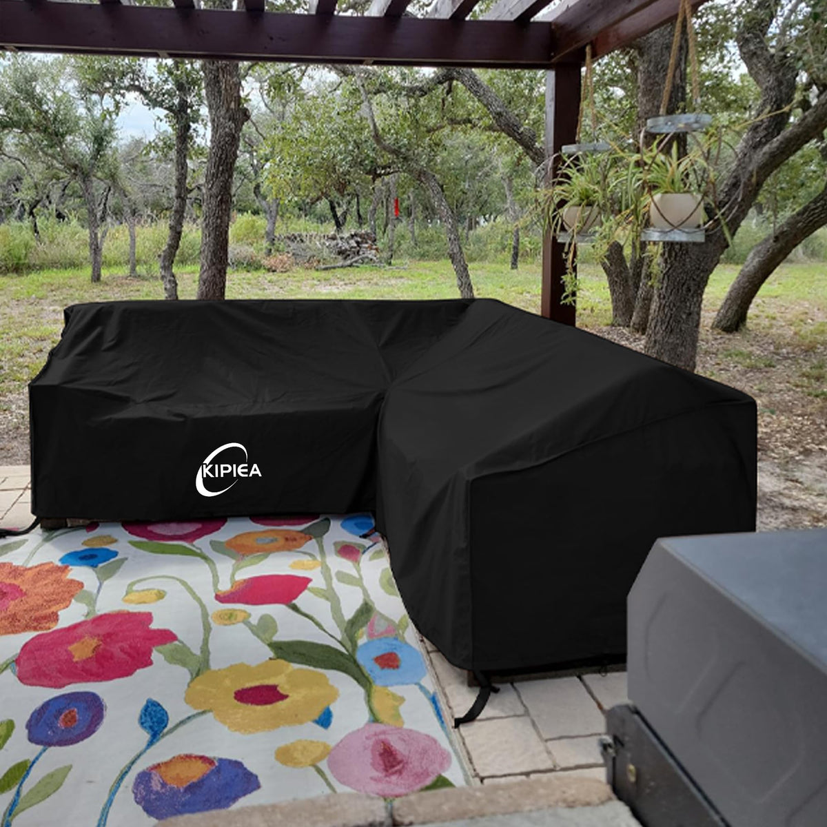 Kipiea l-shaped cover provides year-round protection against weather