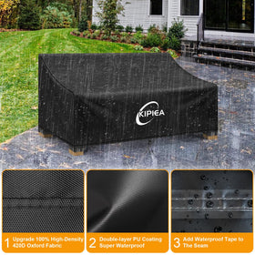 Kipiea patio sofa cover UV-resistant finish prevents fading under sun exposure