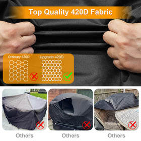Kipiea round patio table cover Oxford fabric resists wear