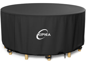 Kipiea round patio table cover waterproof protects furniture from rain
