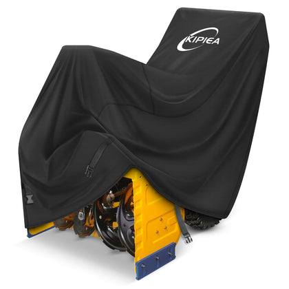Kipiea snow blower cover close-up on rugged 600D fabric for durable outdoor protection