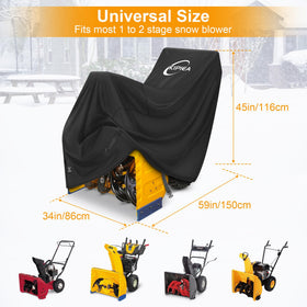 Kipiea cover fits 20-28 inch models, protecting your snow blower during winter