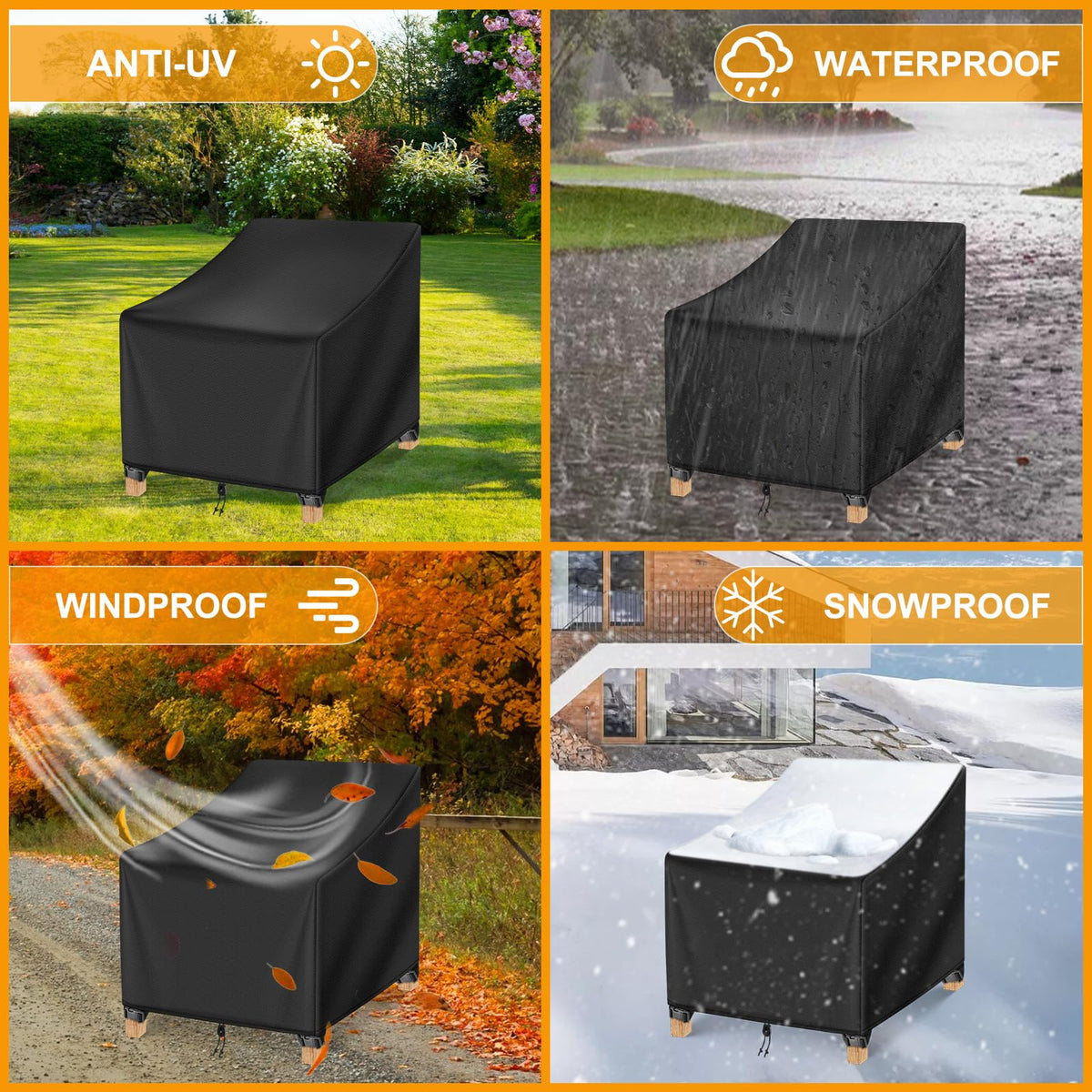 Kipiea weather protection guards chairs from sun and rain