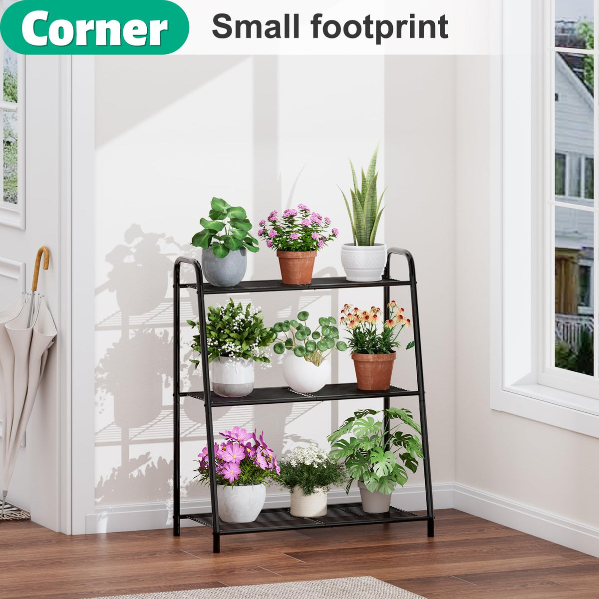 Kiplant Plant Stand indoor-outdoor use suits balconies and patios