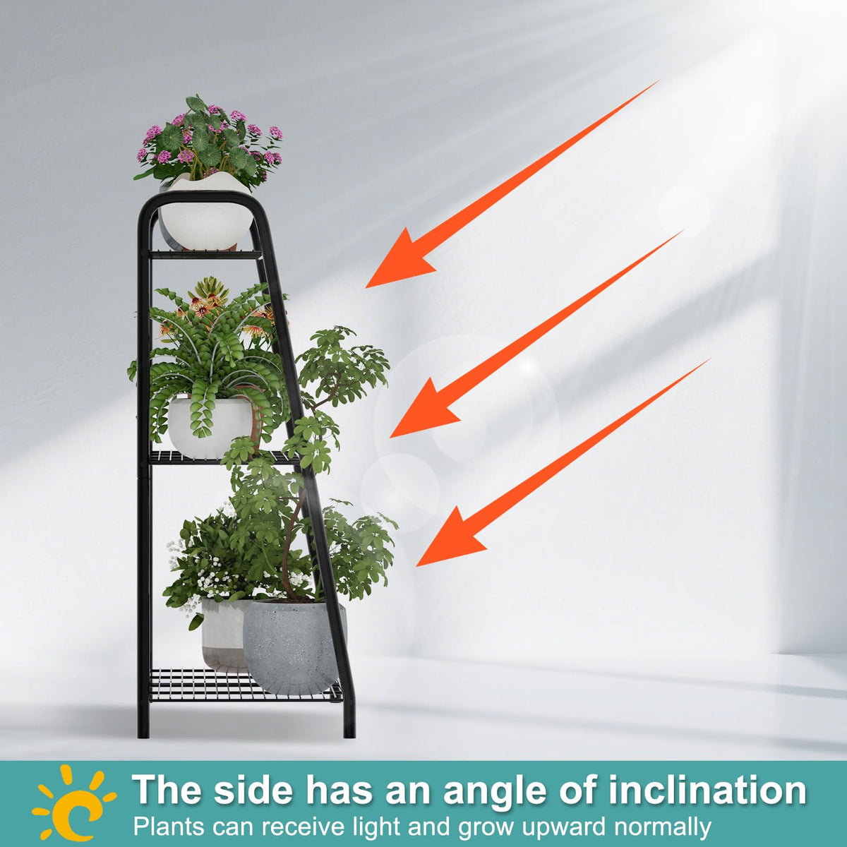 Kiplant Plant Stand load-bearing capacity up to 120 lbs for large pots