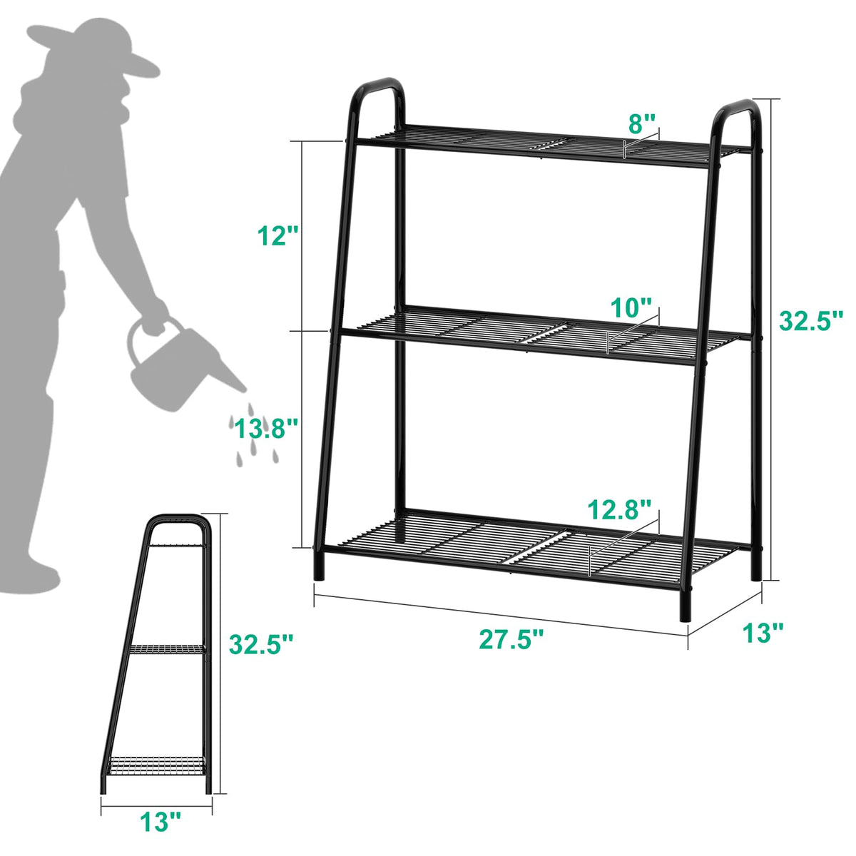 Kiplant Plant Stand space-saving footprint of 0.24㎡ for small spaces