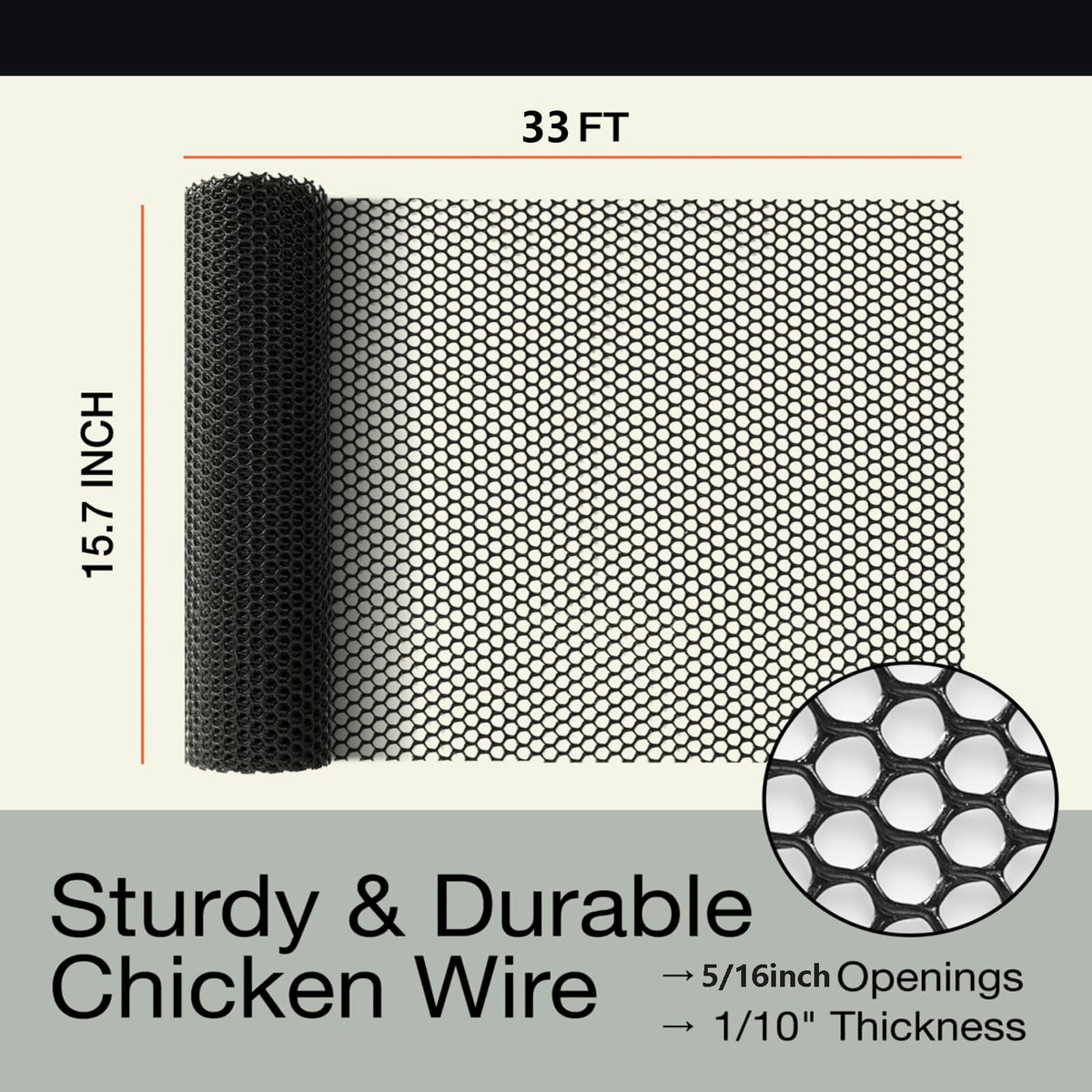 Kipuafar commercial-grade hexagonal netting provides reliable farm and yard fencing.
