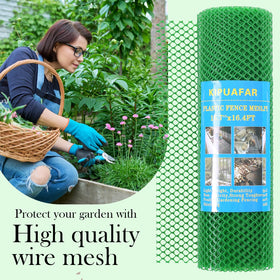 Kipuafar garden fencing mesh creates lightweight partitions for plant beds