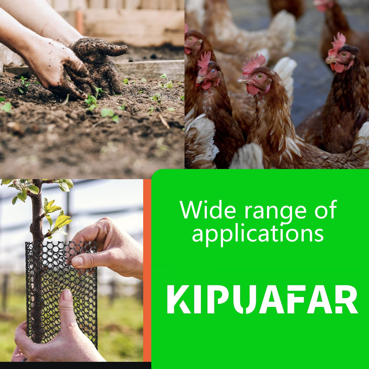 Kipuafar garden-protection mesh keeps plants safe with flexible fencing.