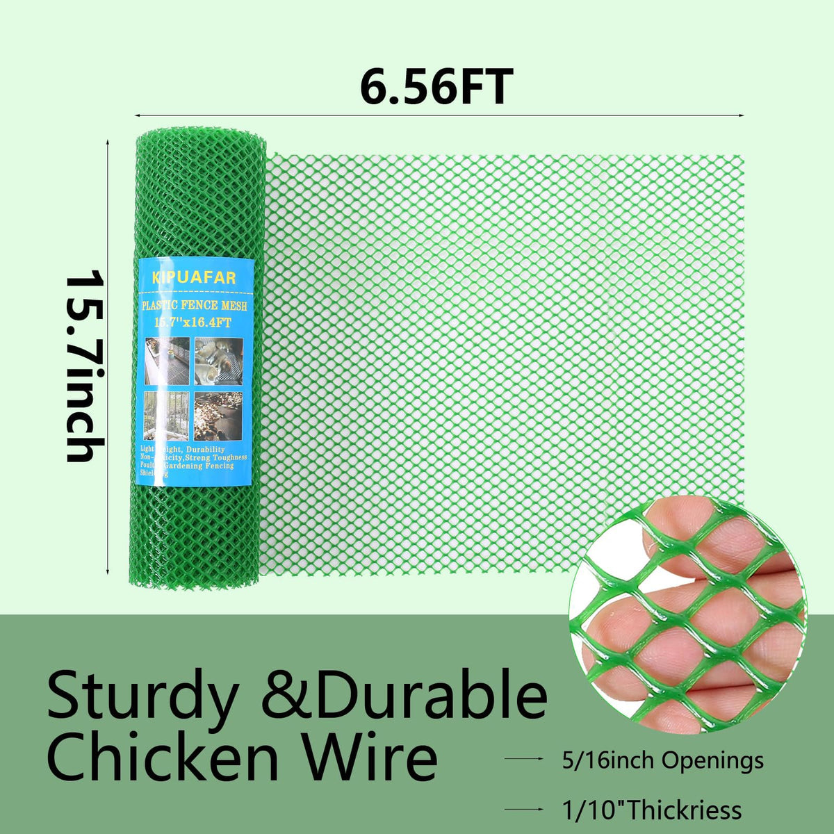 Kipuafar poultry fence net provides safe containment for chickens outdoors