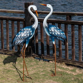 Kircust blue heron statue protective packaging perfect gift presentation.
