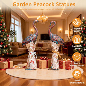 Kircust crane sculpture for patio decor with lifelike presence.