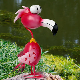 Kircust Flamingo Decor Weather-Resistant Paint promises lasting color outdoors.
