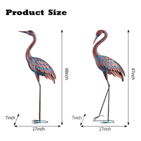 Kircust heron decoy for outdoor yard art around ponds and lawns.