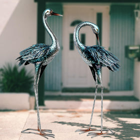 Kircust lawn patio crane statue ornament adding elegance