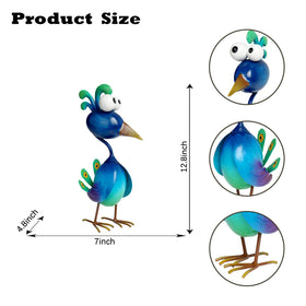 Kircust Peacock decor on deck offers a weather-resistant outdoor accent.