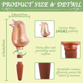 KIROYAL terracotta spike for indoor plants provides slow water release to prevent overwatering