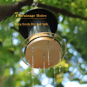 KiRuan Deco squirrel-proof hang wire secures the lid during use
