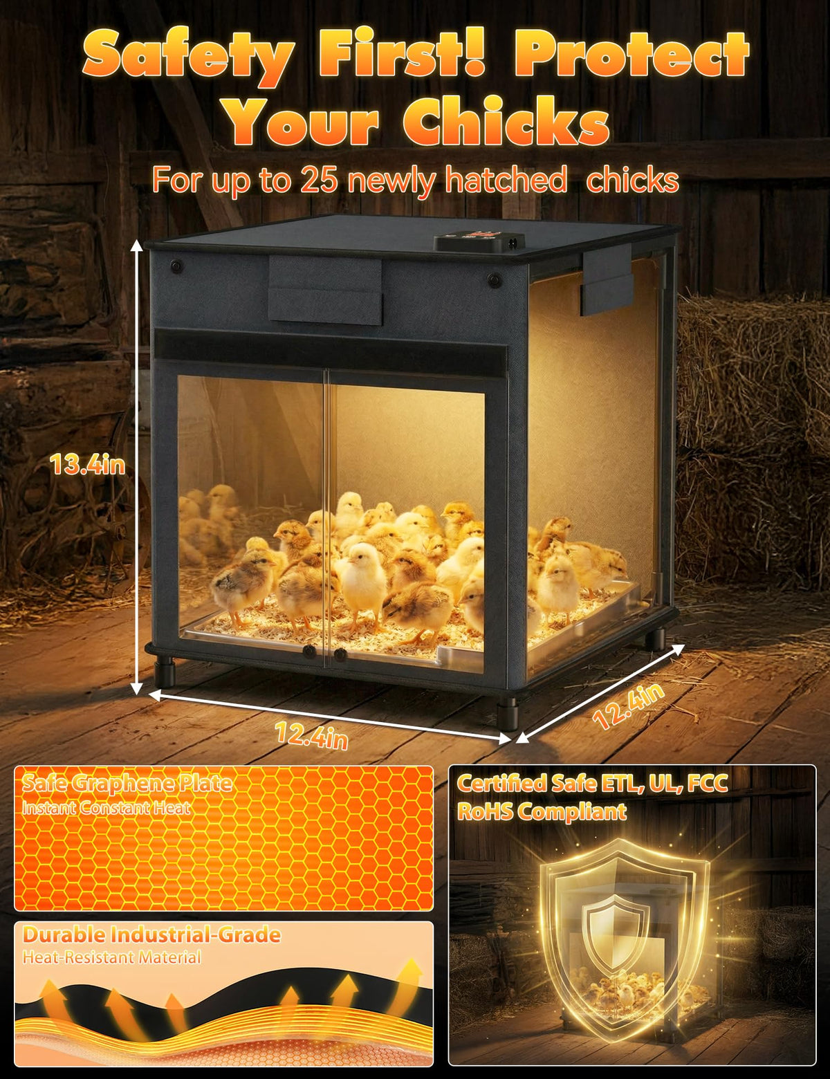 Kiscamgear 200W rapid heating plate delivering quick warmth.