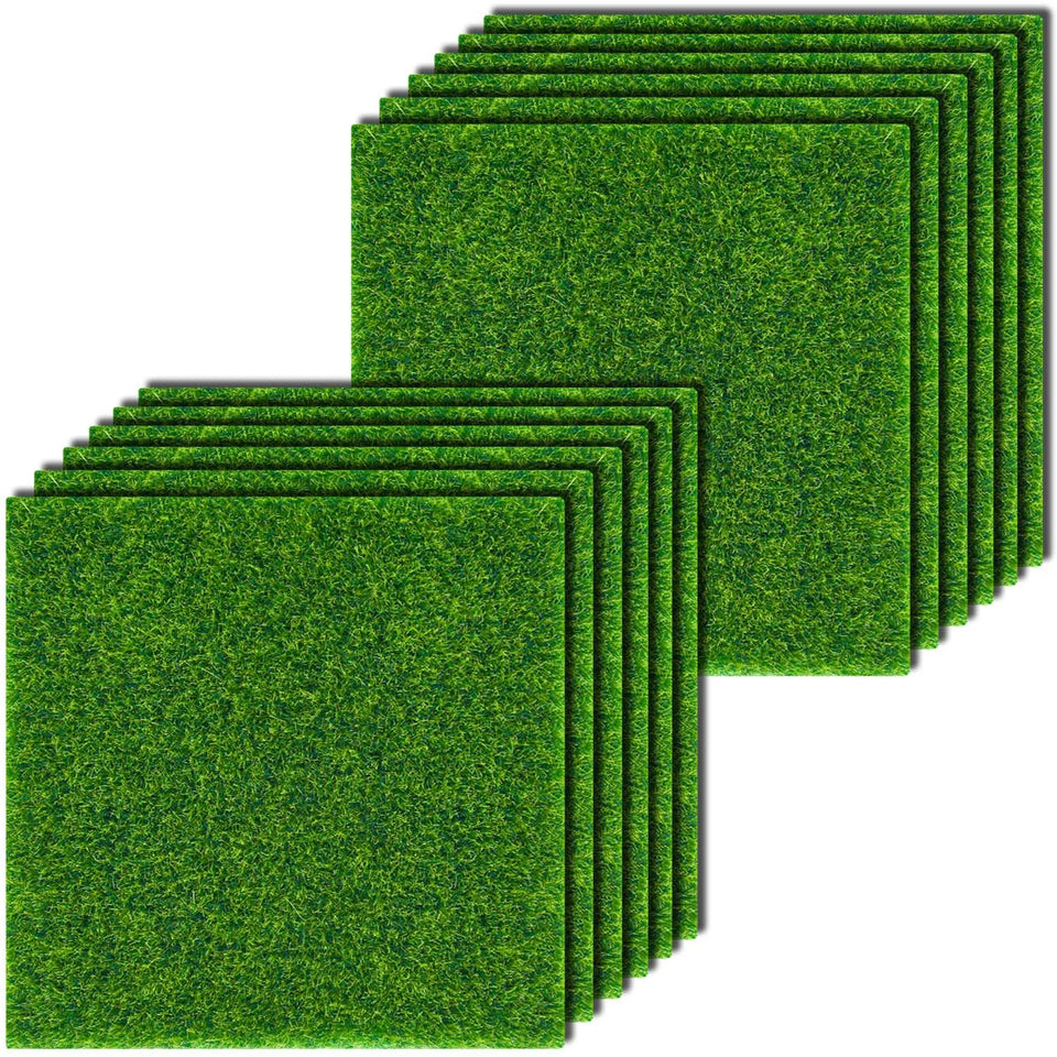 KISEER Fairy Grass 6x6 inches for dollhouses, easy to place and clean.