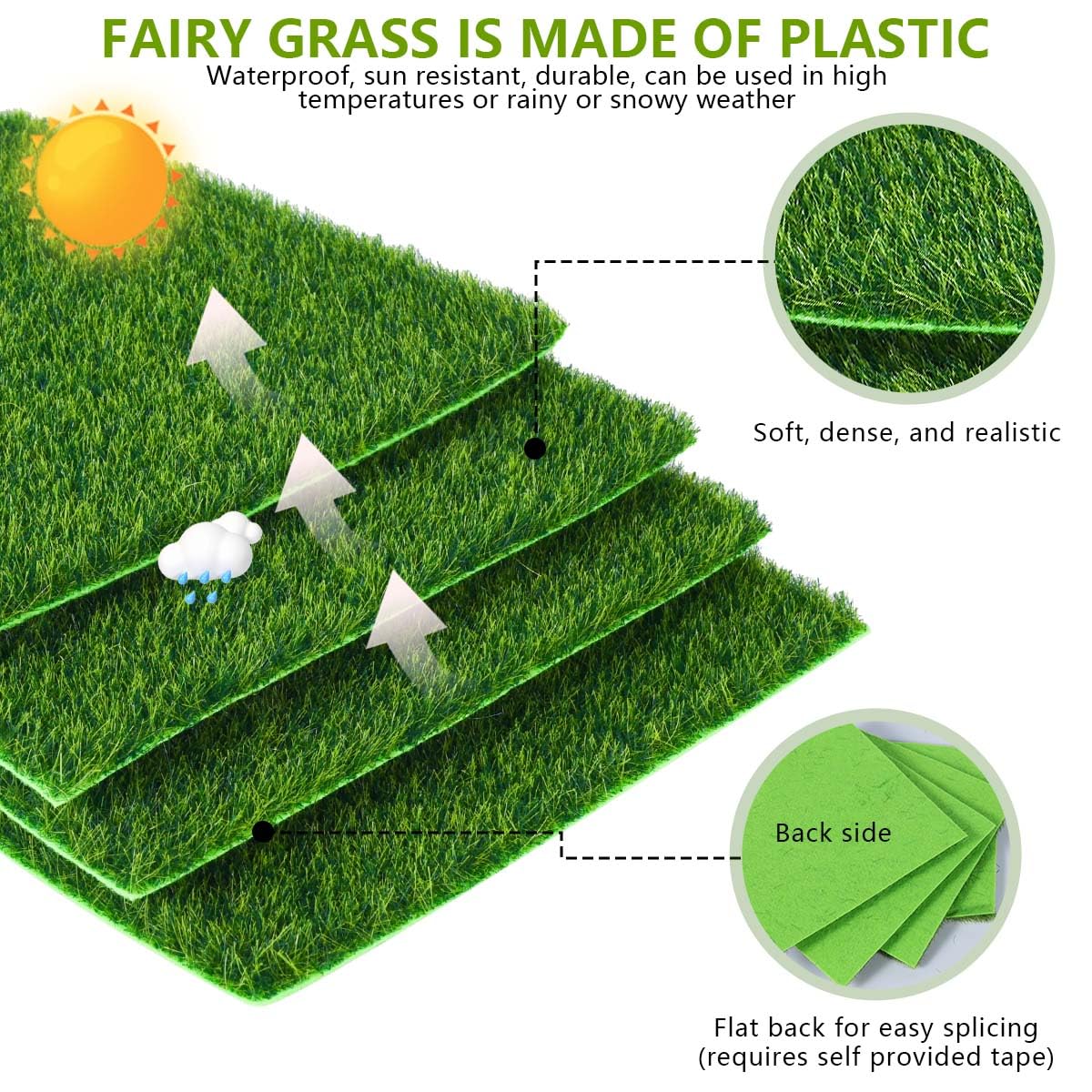 KISEER miniature grass 12-pack, ideal for DIY projects and shadowboxes.
