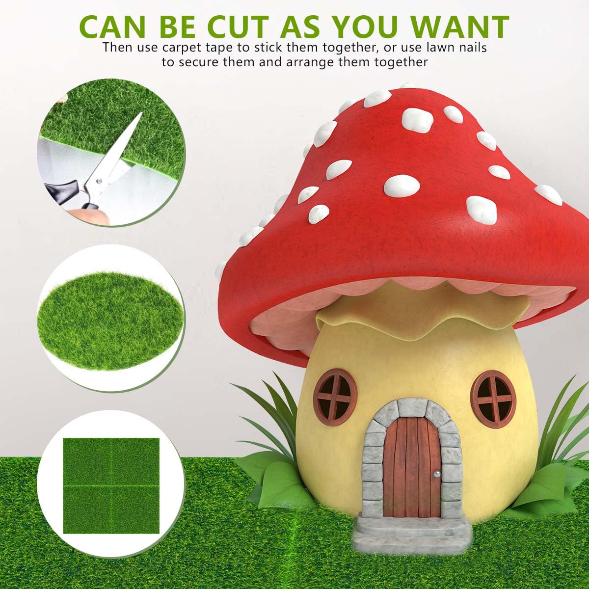 KISEER washable durable grass, simple wipe-clean surface for reuse.