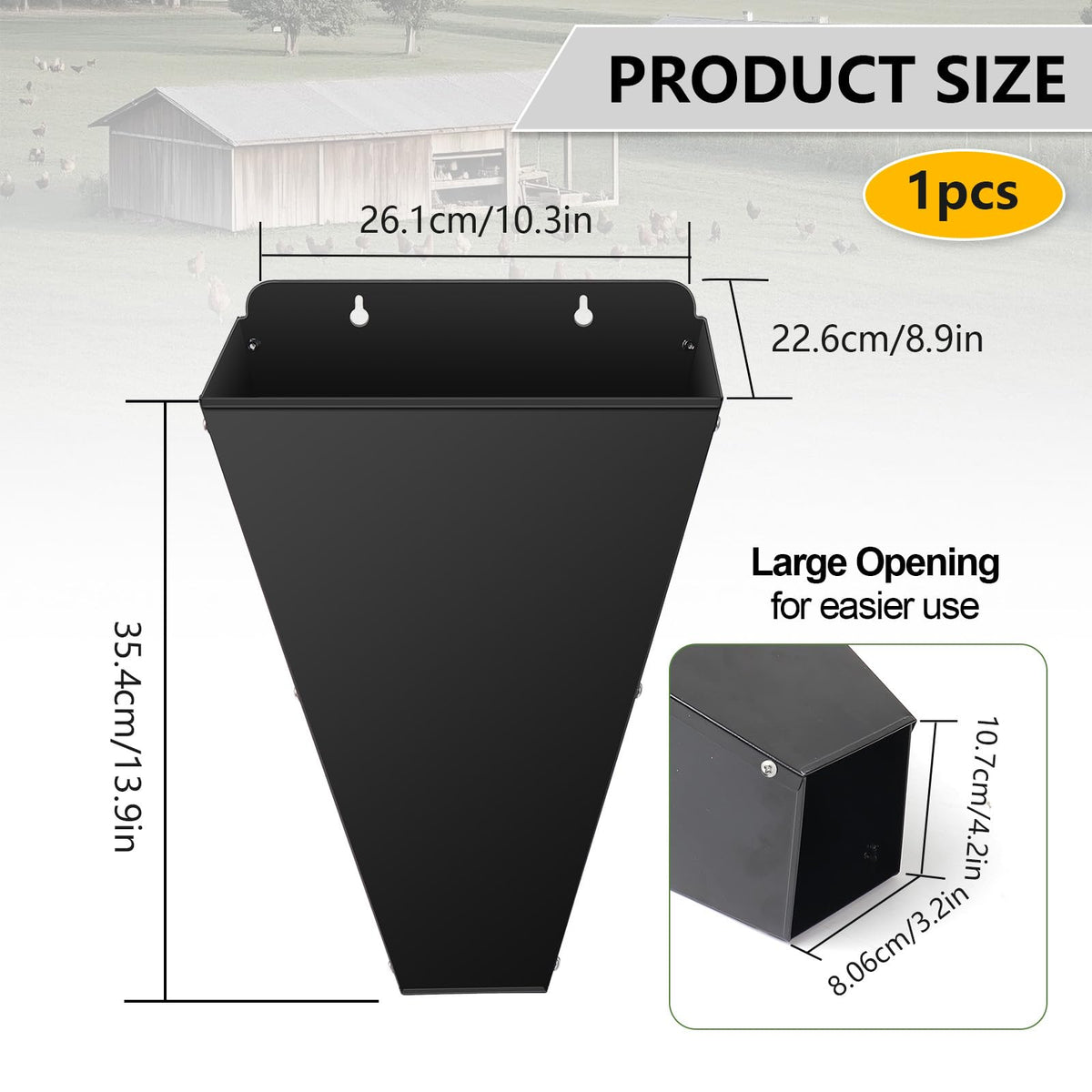 Kisotay flat back funnel cone on a worktable provides stable processing setup