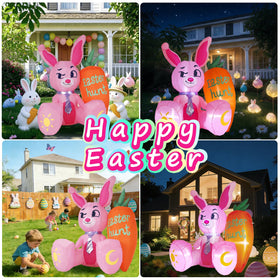 KISSUNY Easter egg hunt party prop creates a festive outdoor scene.