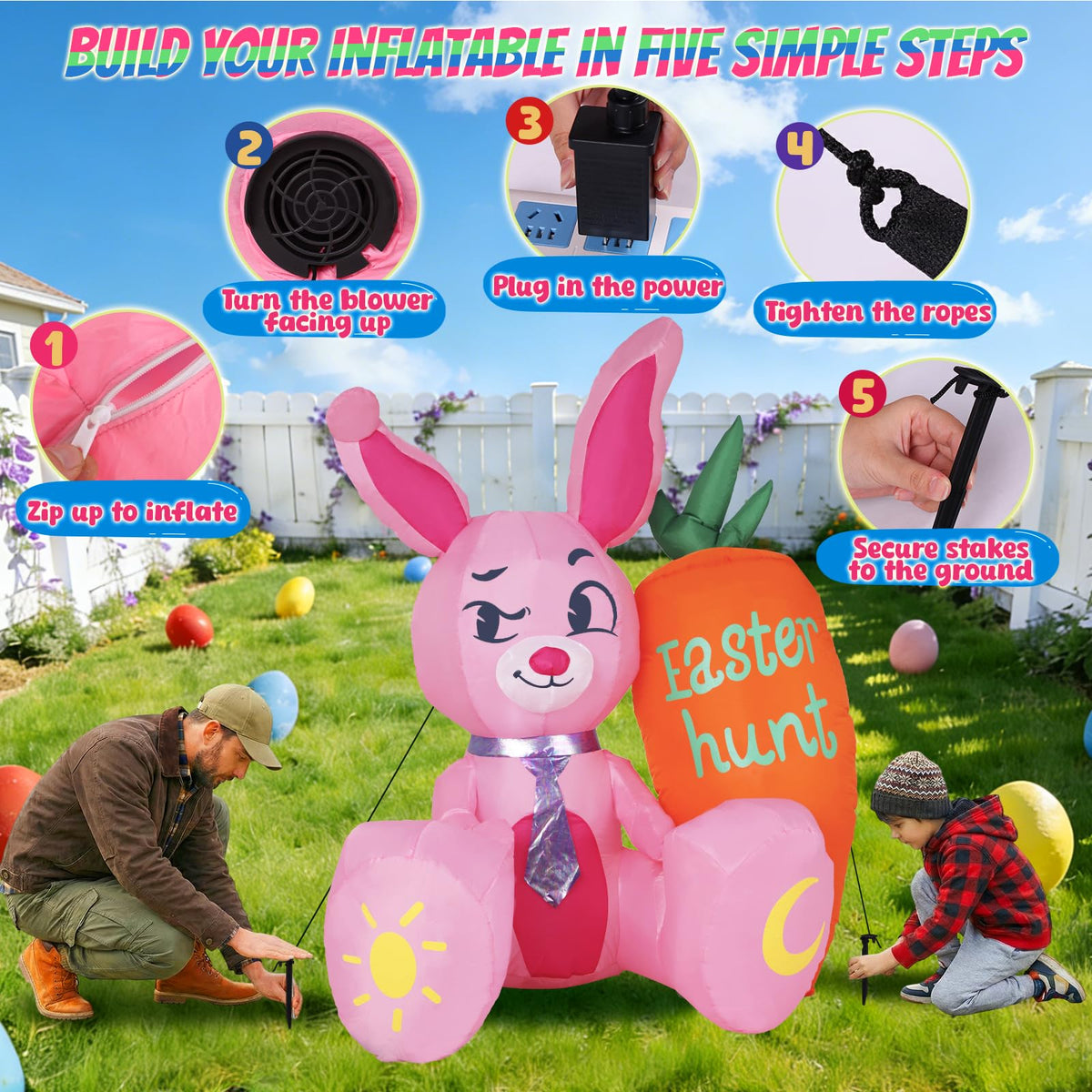 KISSUNY Easter yard decor for garden, lawn, and patio setups.