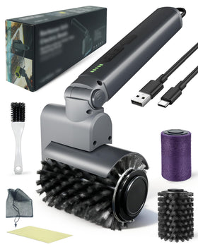 KISUFU 7.4V electric grill brush powering deep-clean on grates