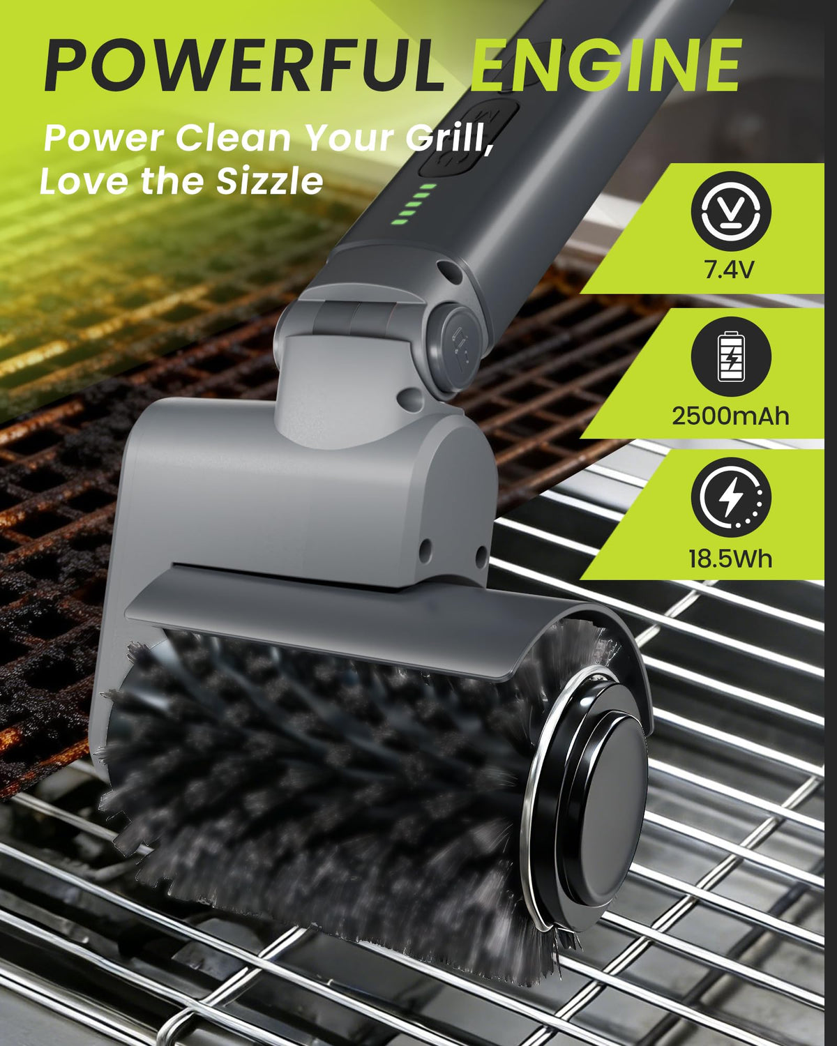 KISUFU bristle-free roller for safe, thorough grill cleaning