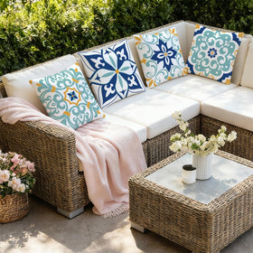 KISVODS outdoor cushion cover set of four, no inserts included.