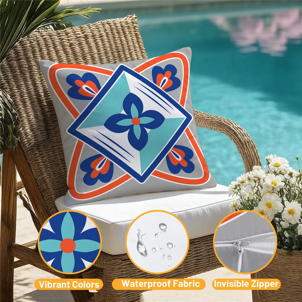 KISVODS garden-ready cushions in a neutral palette for versatile porch decor.