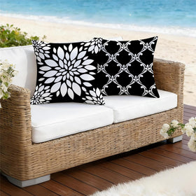 KISVODS patio decor with boho geometric design on outdoor cushions for versatile styling.