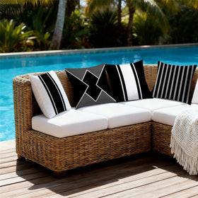 KISVODS sunbrella-inspired fabric closeup highlights durable weather-ready finish