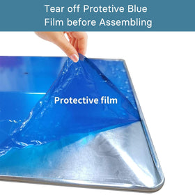 Kisworm Heat Reflector Shield assembles without tools and remove protective film first