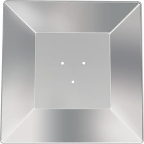 Kisworm Heat Reflector Shield top view directs heat downward for patio heating efficiency