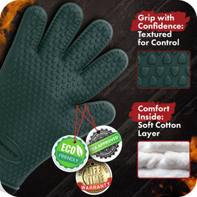 Kitchen Perfection flexible gloves – comfortable fit for long cooks.