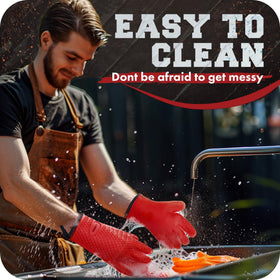 Durable construction supports lifting hot pans and trays with confidence.