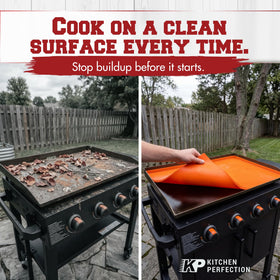 Rust-protection seal from Kitchen Perfection blocks moisture and debris on Blackstone.