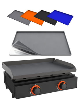 Kitchen Perfection silicone cover on a 22-inch Blackstone, tight seal guards against rust and moisture.