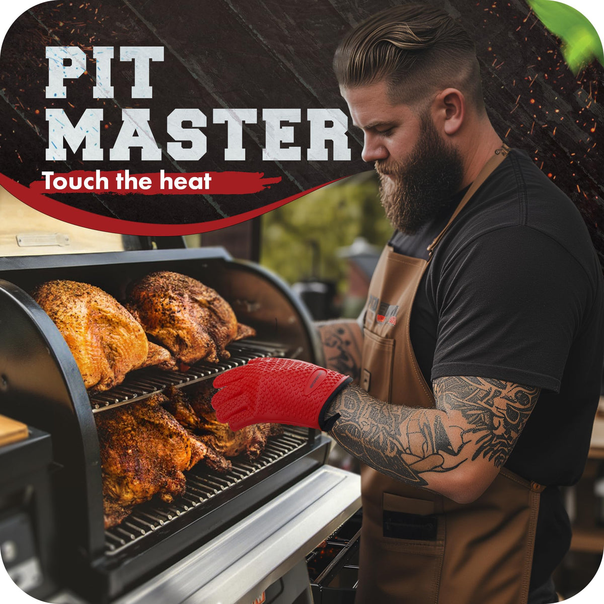 Waterproof silicone oven mitts ready for wet kitchen tasks and grilling.