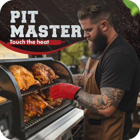 Waterproof silicone oven mitts ready for wet kitchen tasks and grilling.