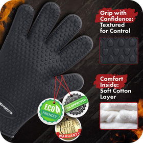 Kitchen Perfection XL non-slip grip for secure handling while grilling