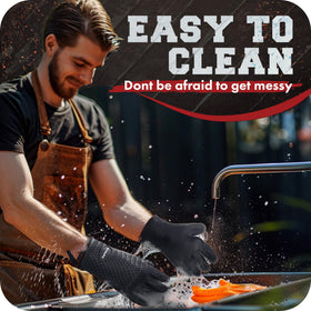 Kitchen Perfection XL storage hangers included for neat, ready-to-use gloves