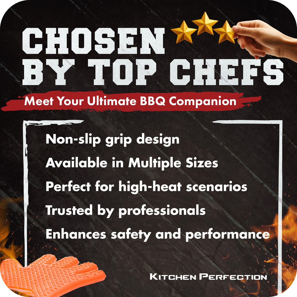 Kitchen Perfection XL grilling mitts ideal for outdoor BBQ sessions