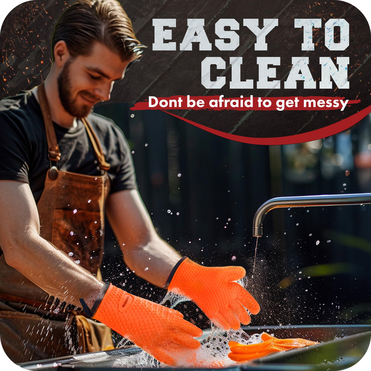 Kitchen Perfection XL safety gloves safeguard hands during high-heat cooking