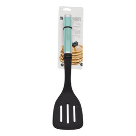 KitchenAid turner Aqua Sky satin chrome endcap combines durability and style